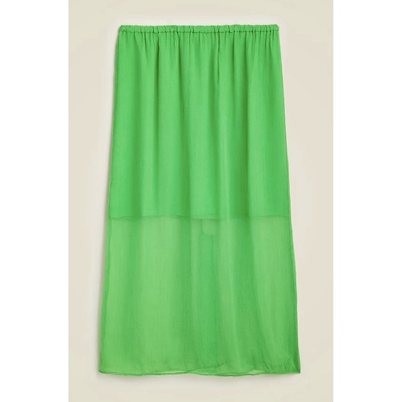 J. Crew Gwyneth Layered Crinkle Chiffon Slip Skirt Size M Mountain Valley NWT - Picture 10 of 13